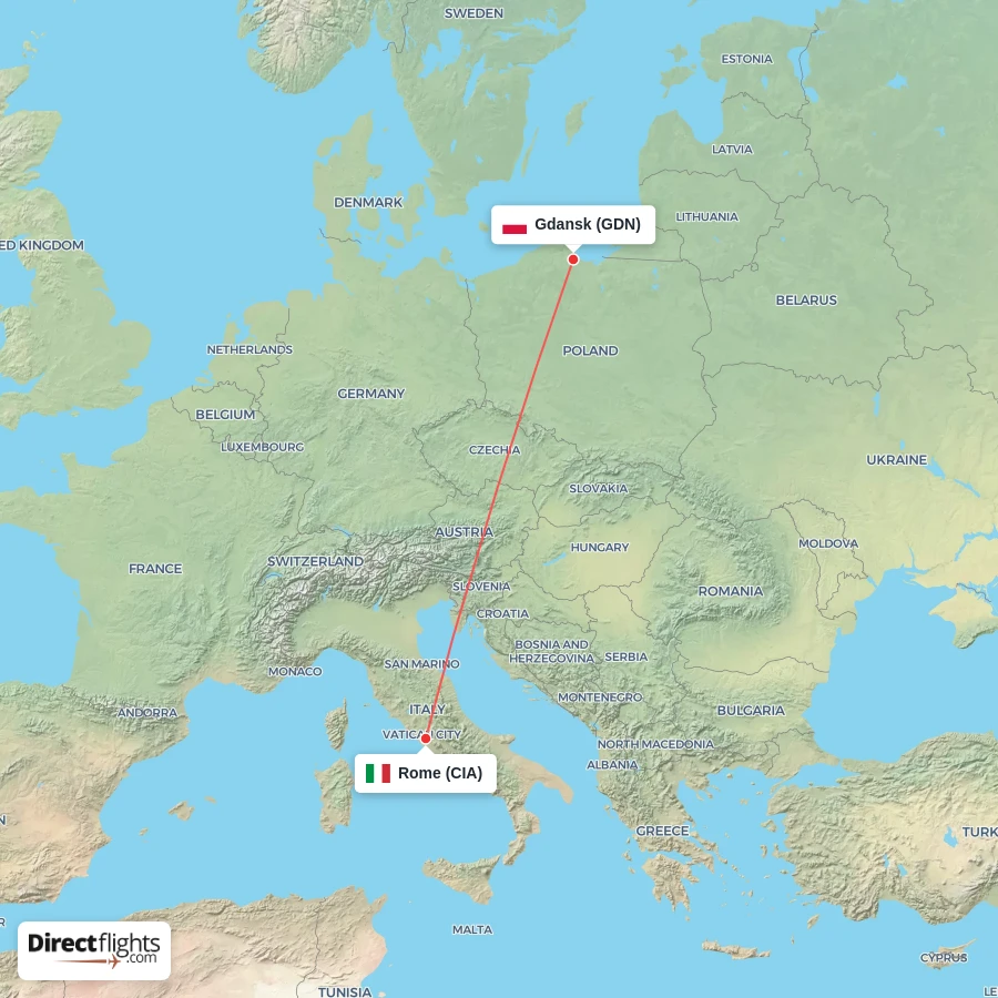 CIA - GDN route map