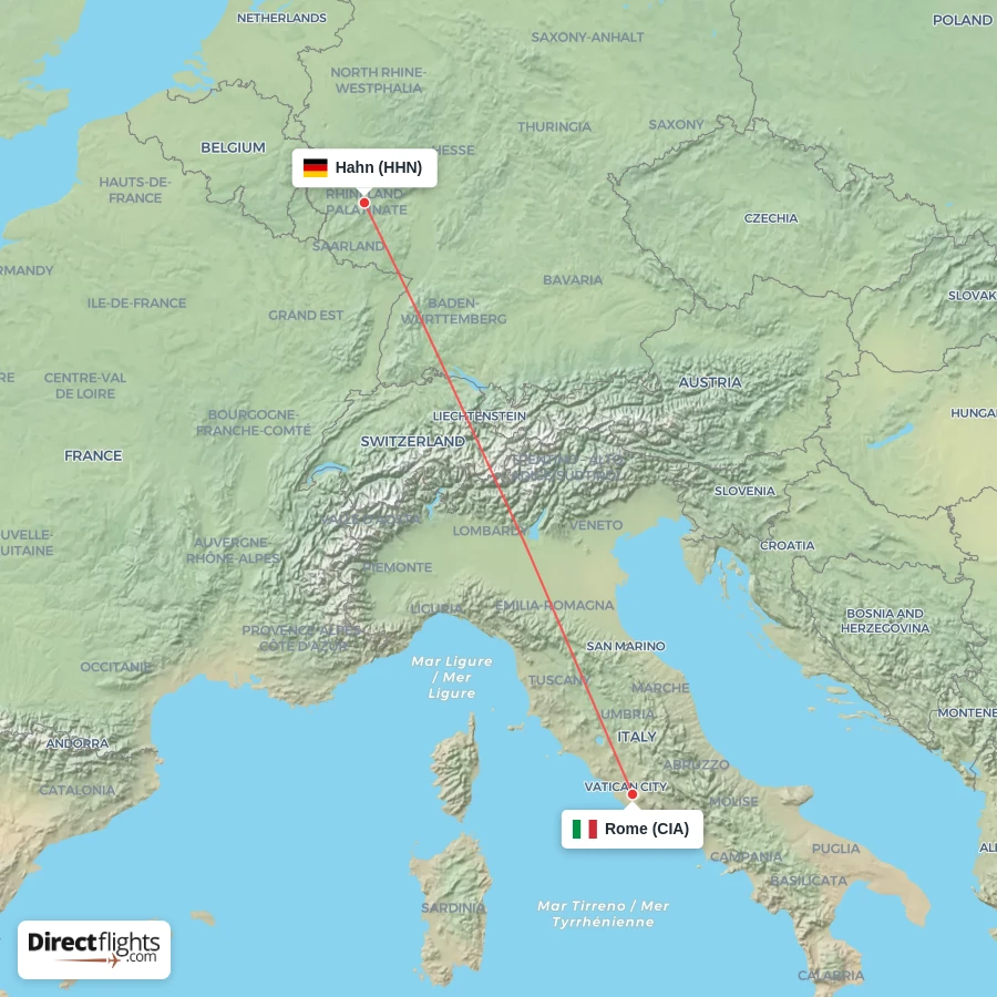 CIA - HHN route map