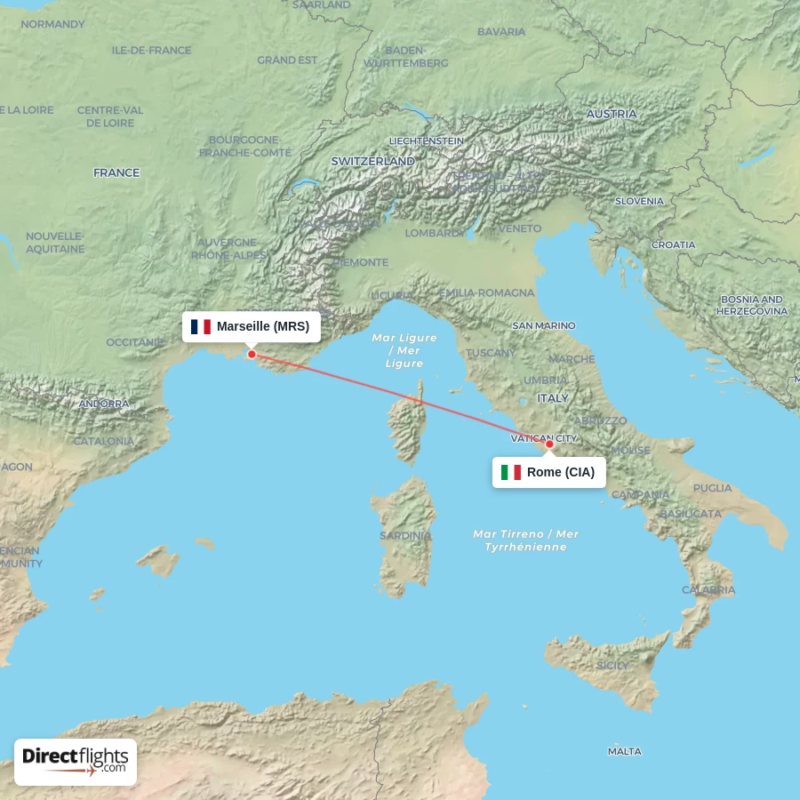 CIA - MRS route map