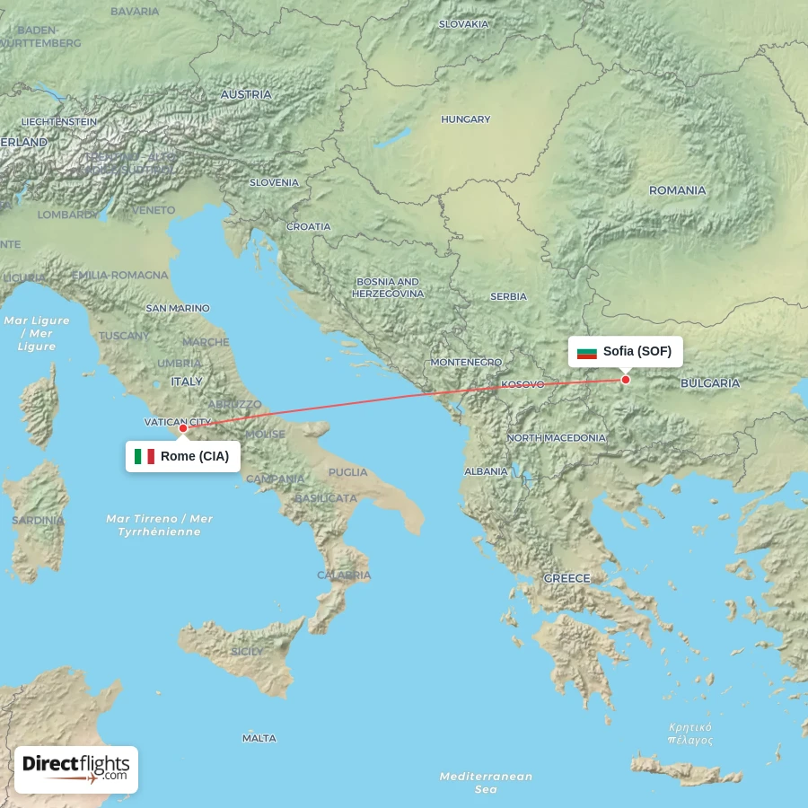 CIA - SOF route map