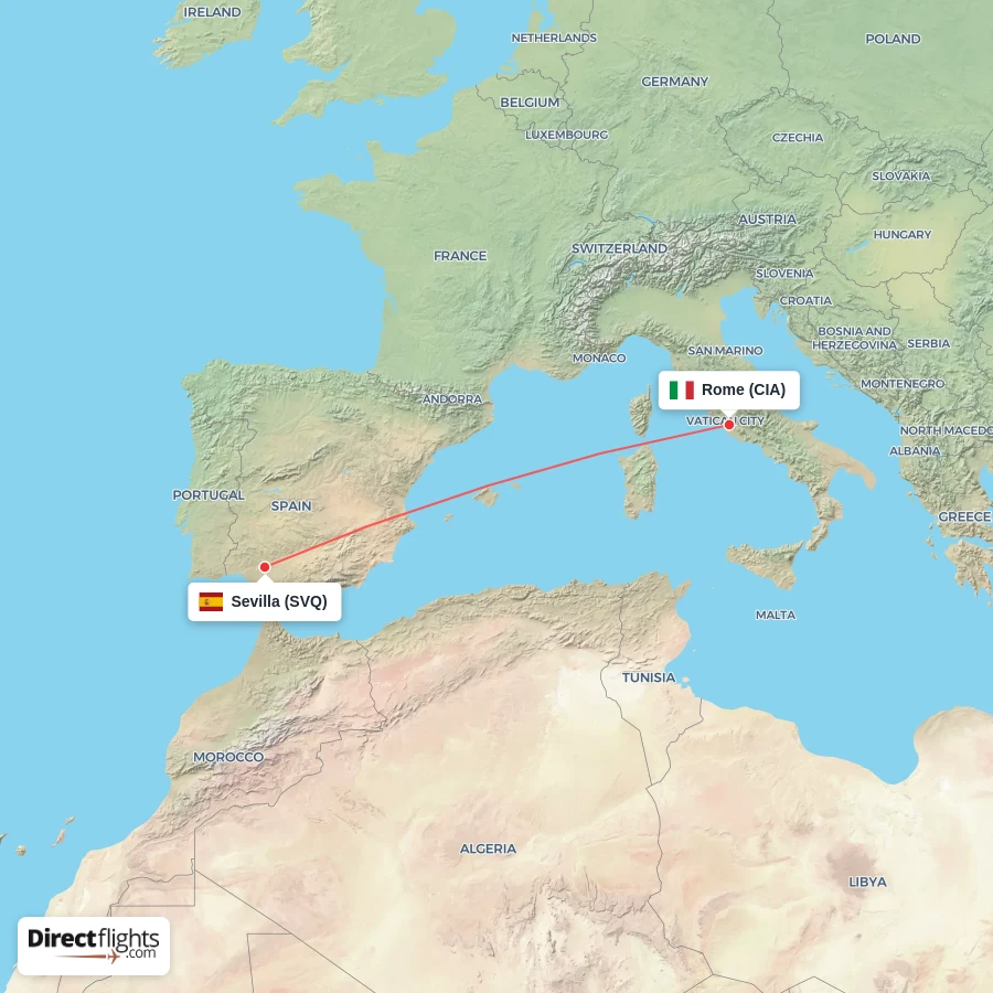 CIA - SVQ route map