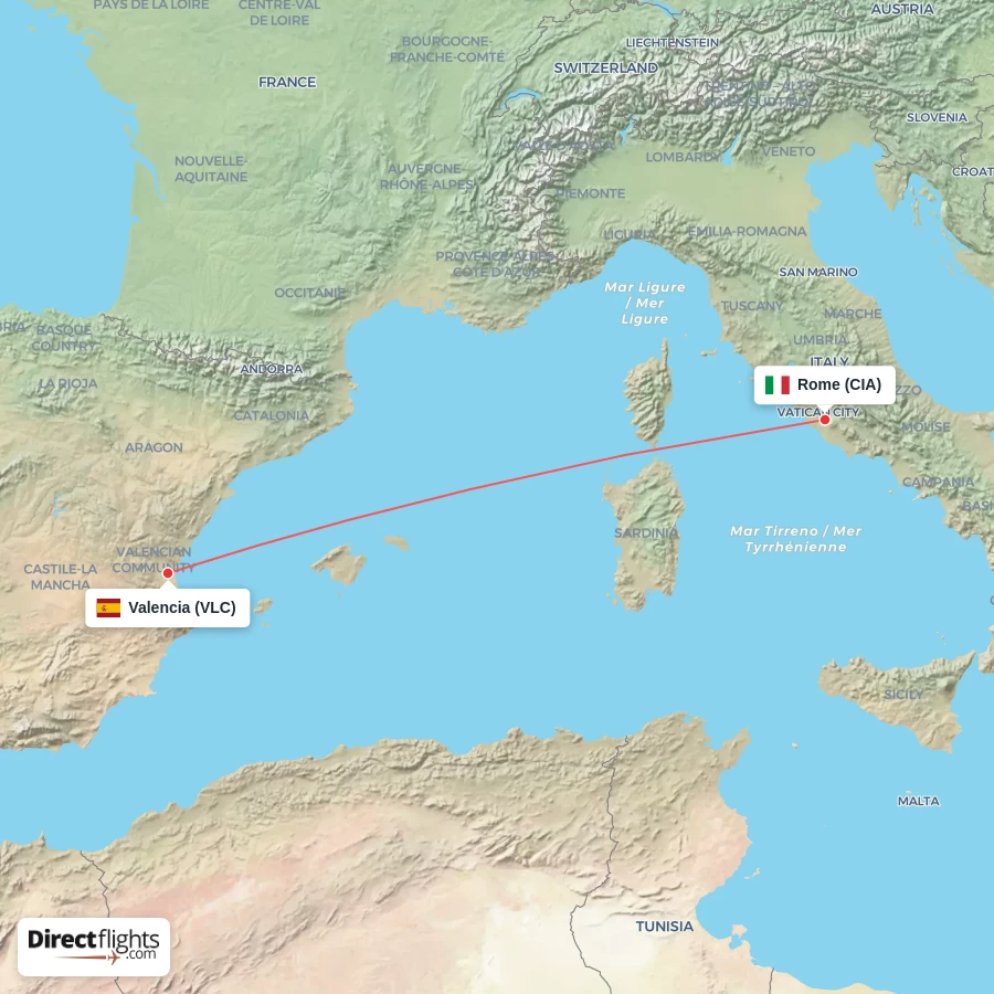 CIA - VLC route map