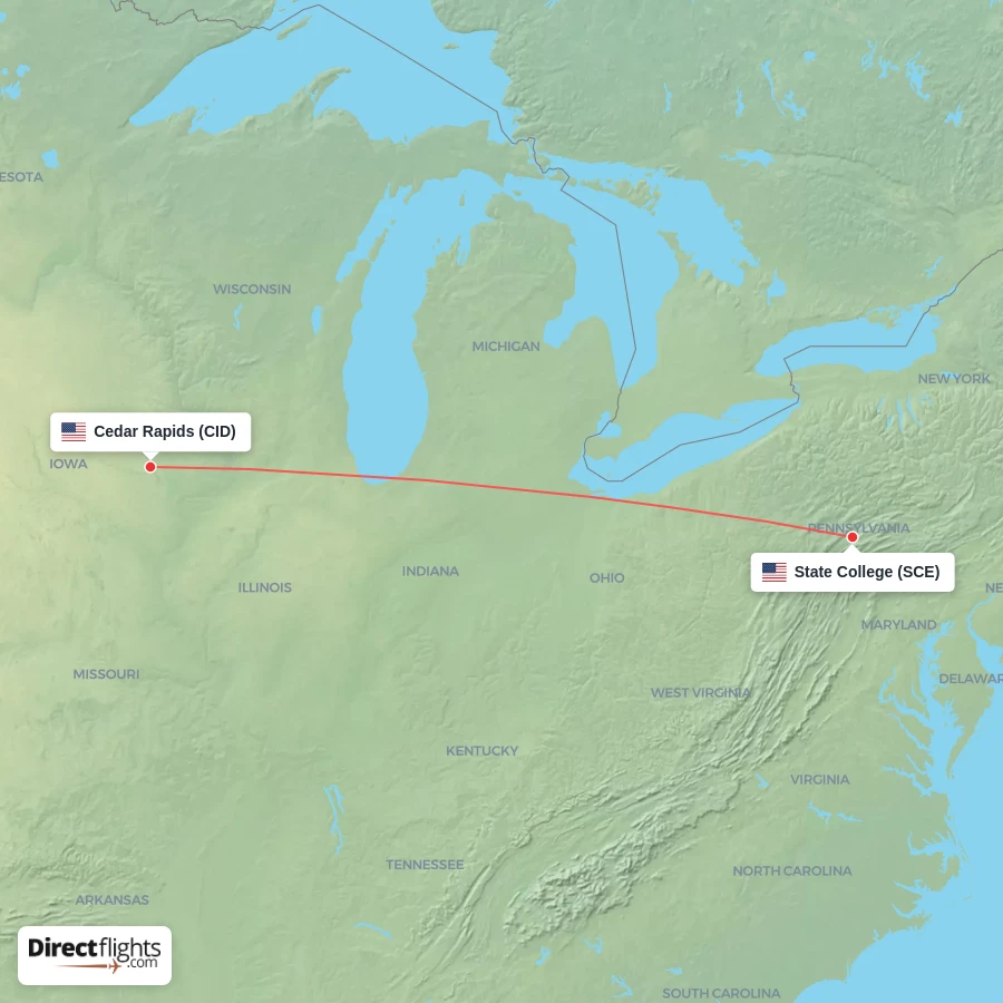 CID - SCE route map