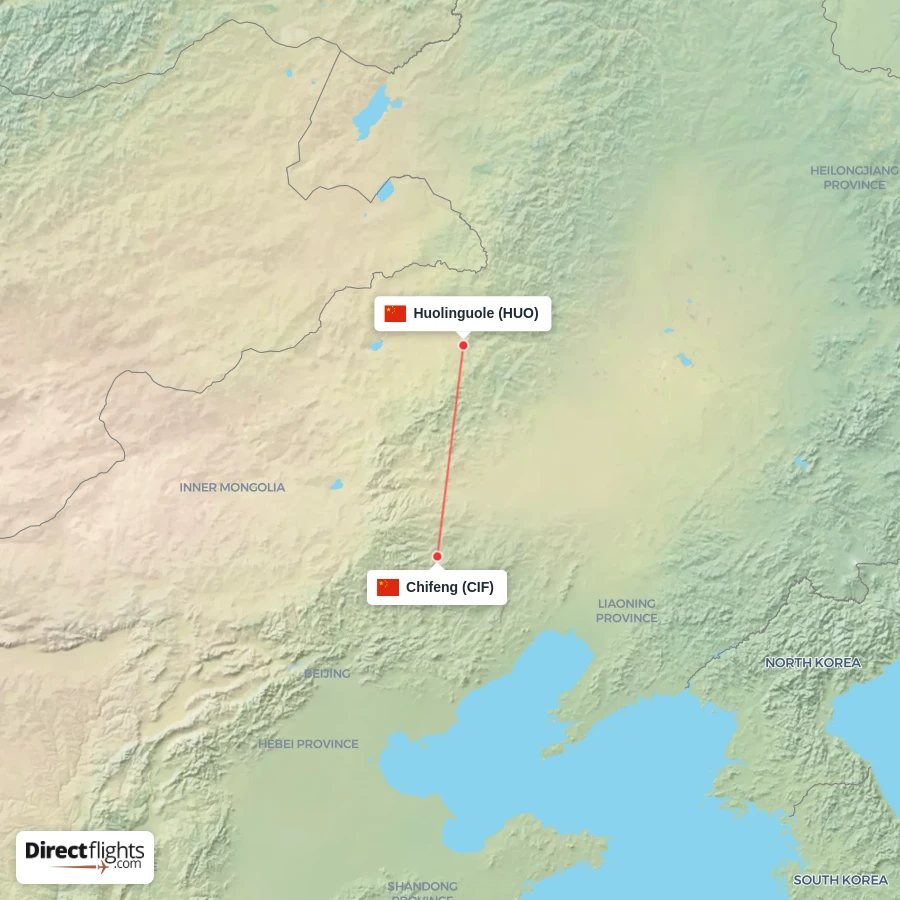CIF - HUO route map