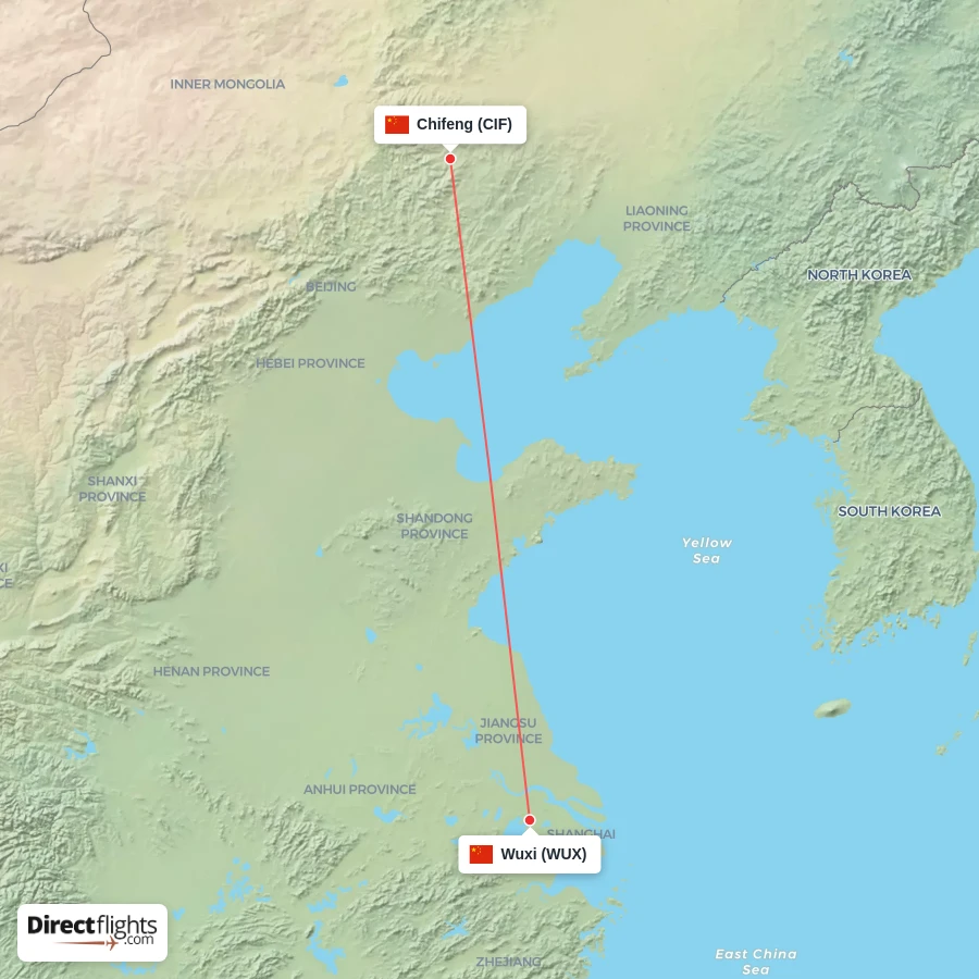 CIF - WUX route map