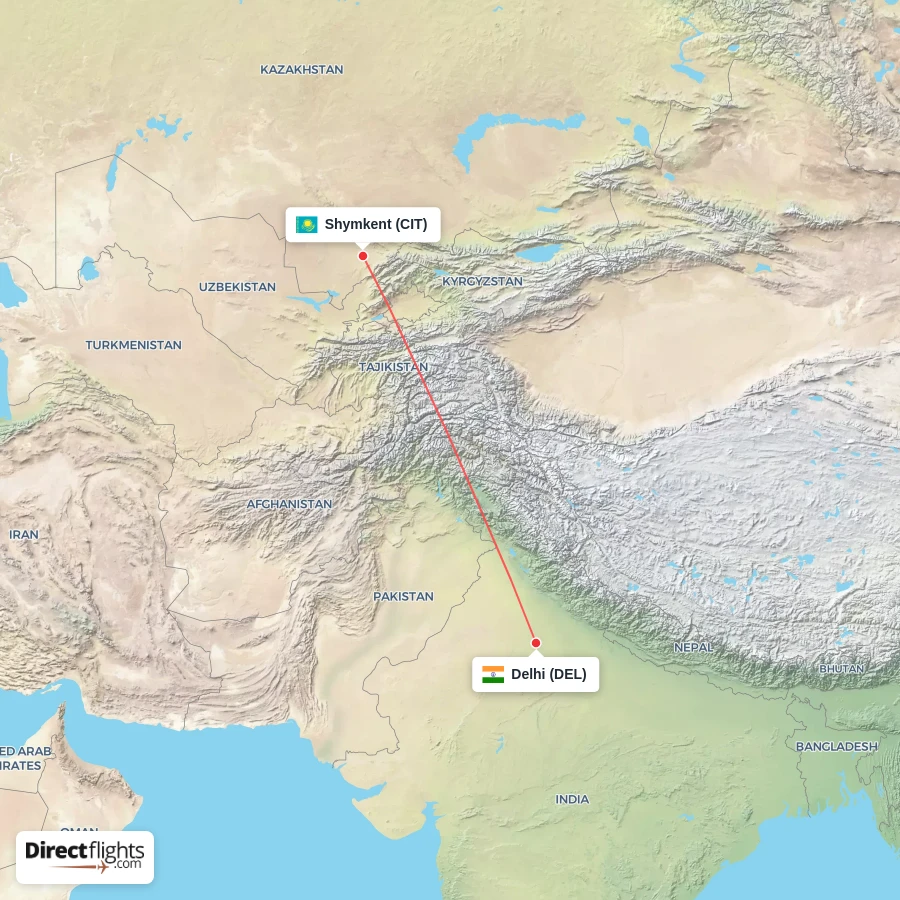 CIT - DEL route map