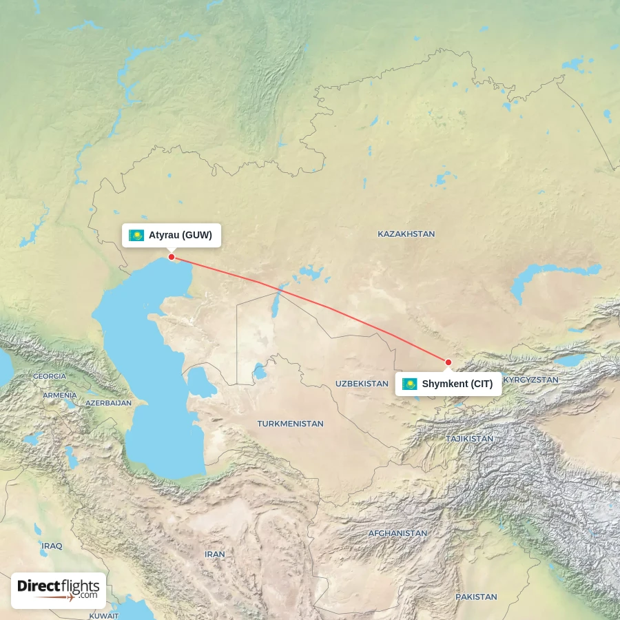 CIT - GUW route map