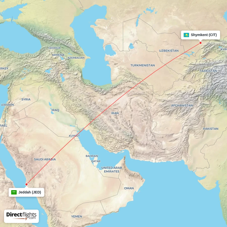 CIT - JED route map