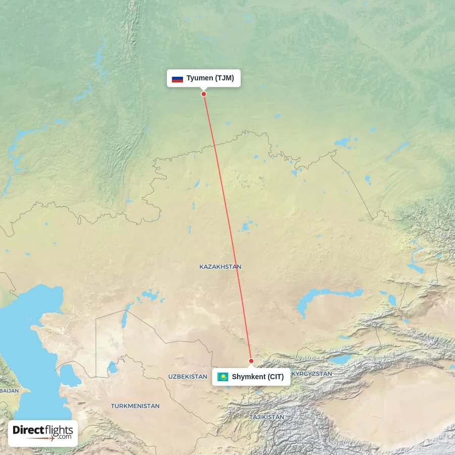 CIT - TJM route map