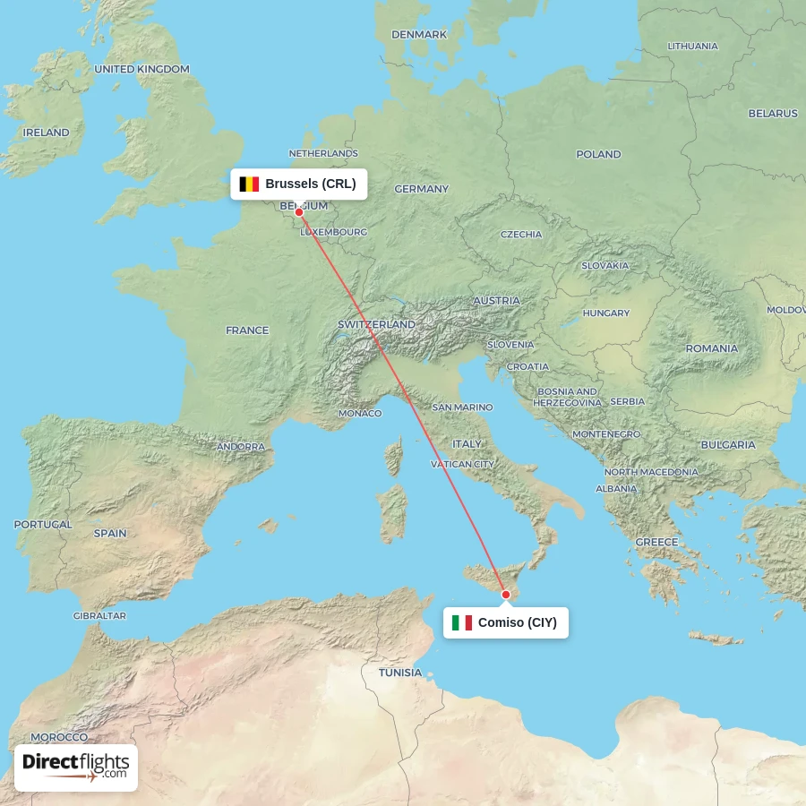 CIY - CRL route map