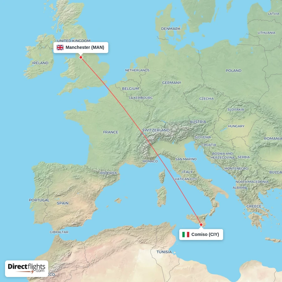 CIY - MAN route map