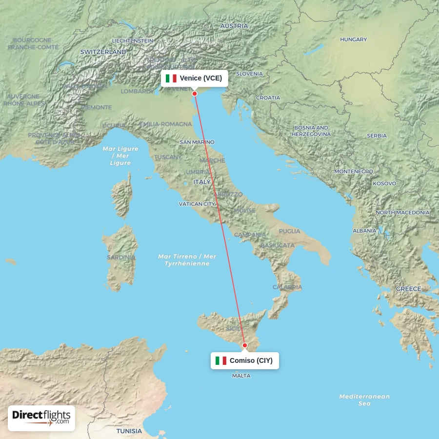CIY - VCE route map