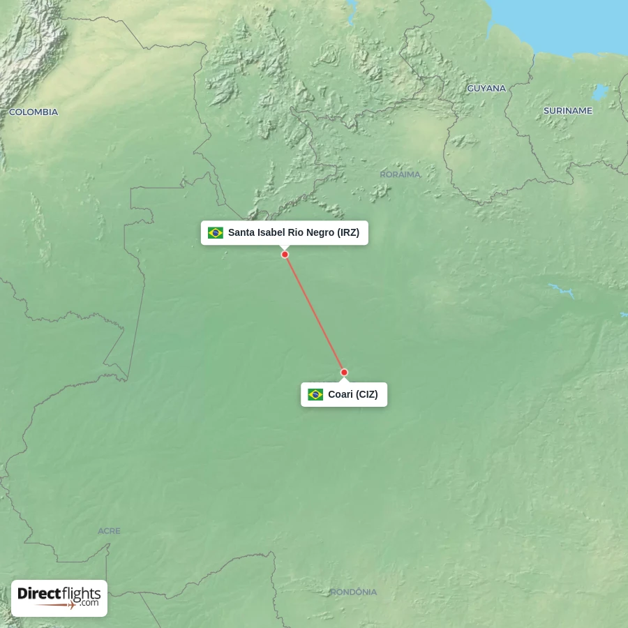 CIZ - IRZ route map