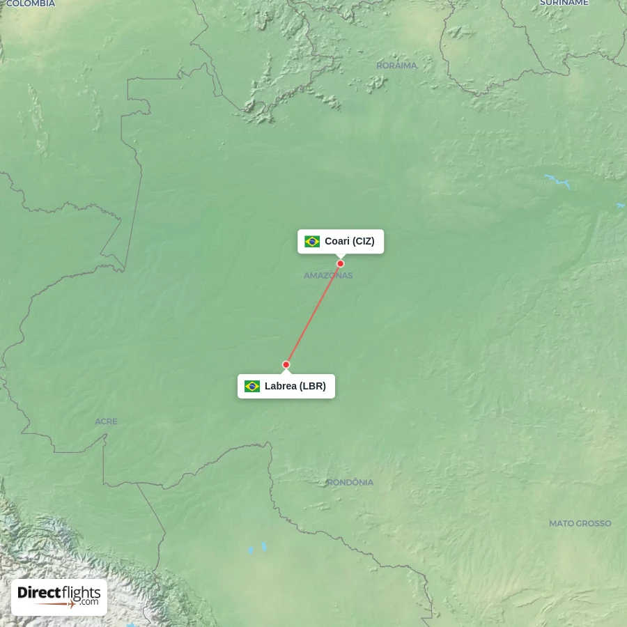 CIZ - LBR route map