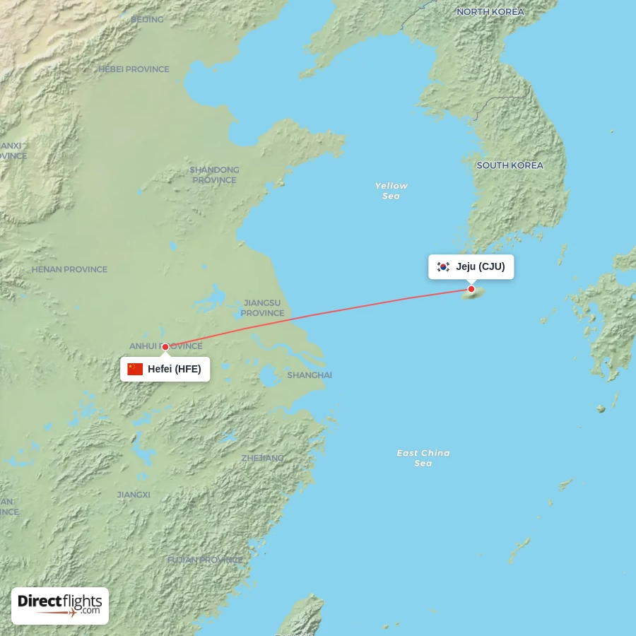 CJU - HFE route map