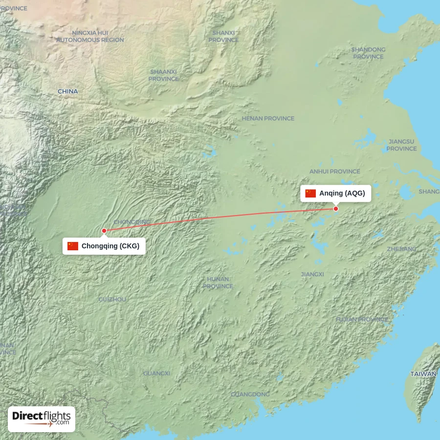 CKG - AQG route map