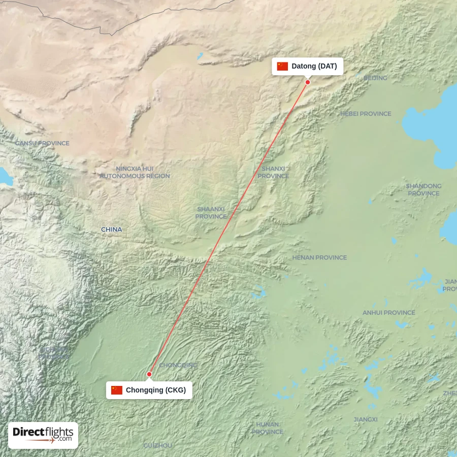 CKG - DAT route map