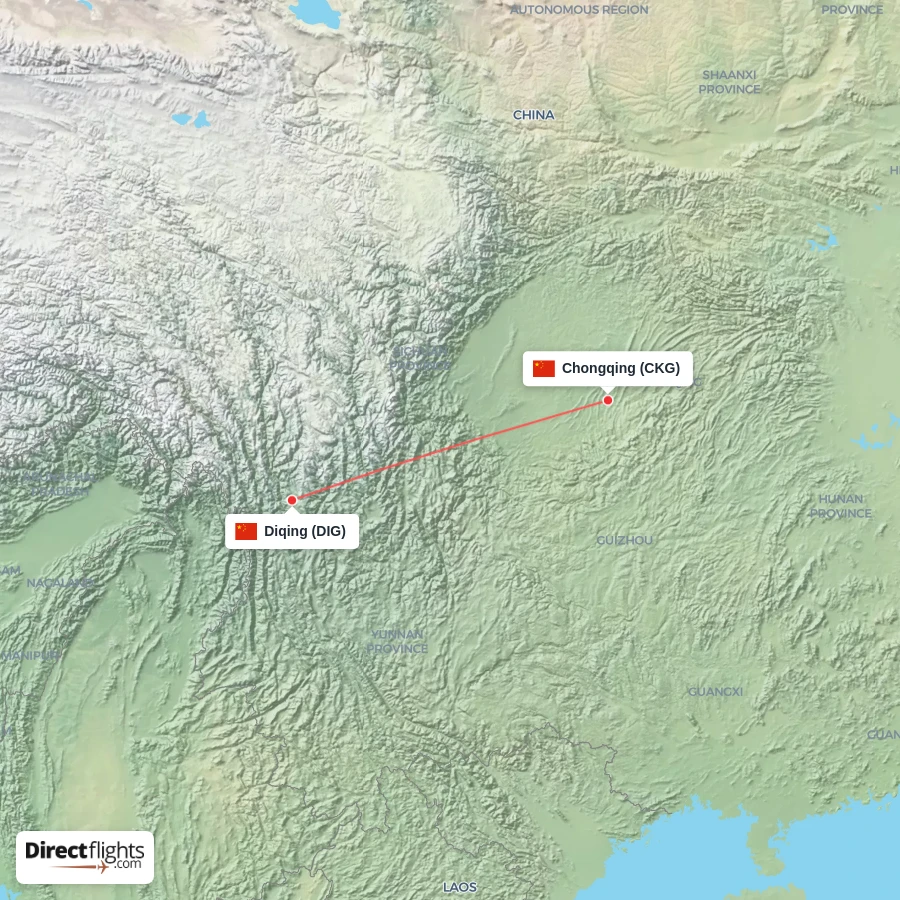 CKG - DIG route map