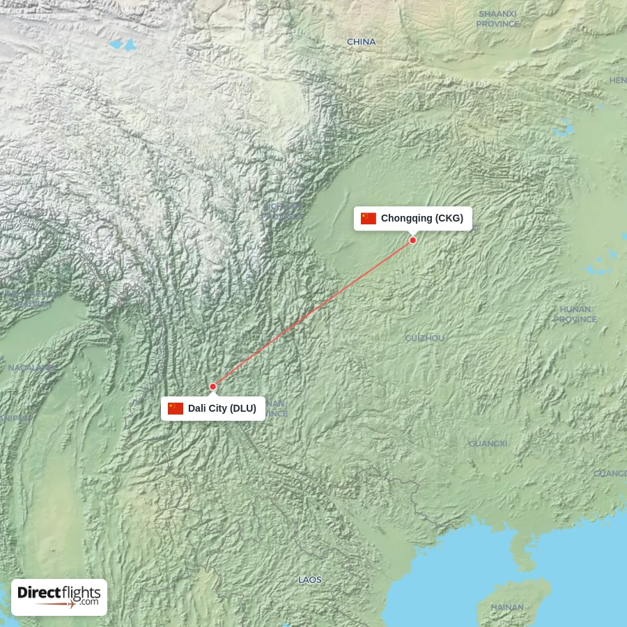 CKG - DLU route map