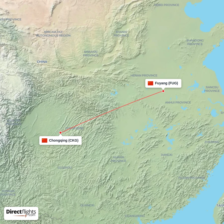 CKG - FUG route map