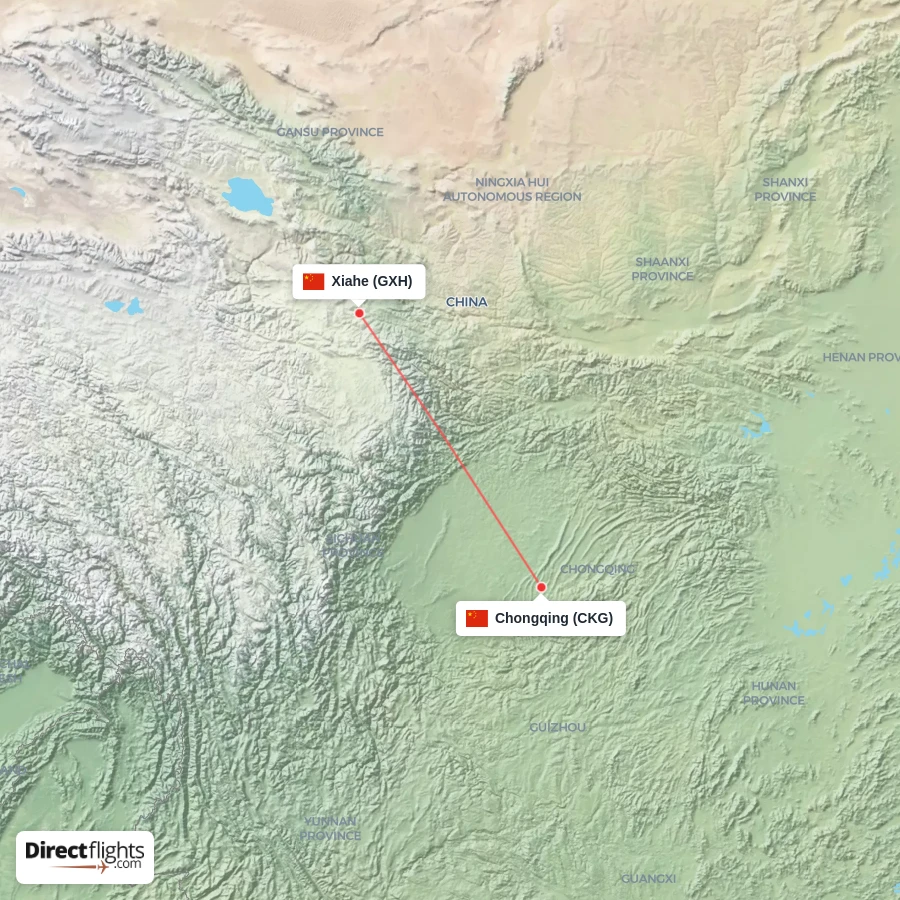 CKG - GXH route map