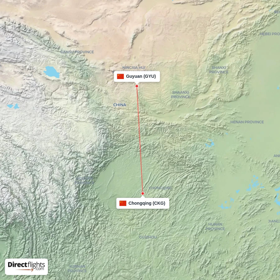 CKG - GYU route map