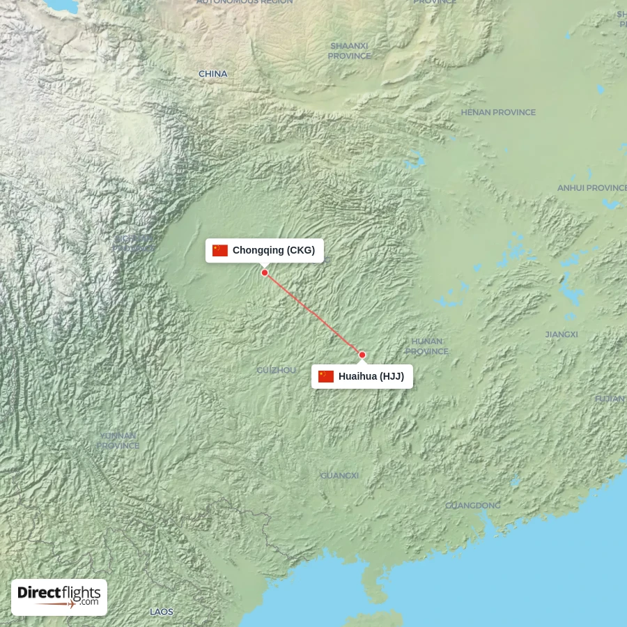 CKG - HJJ route map