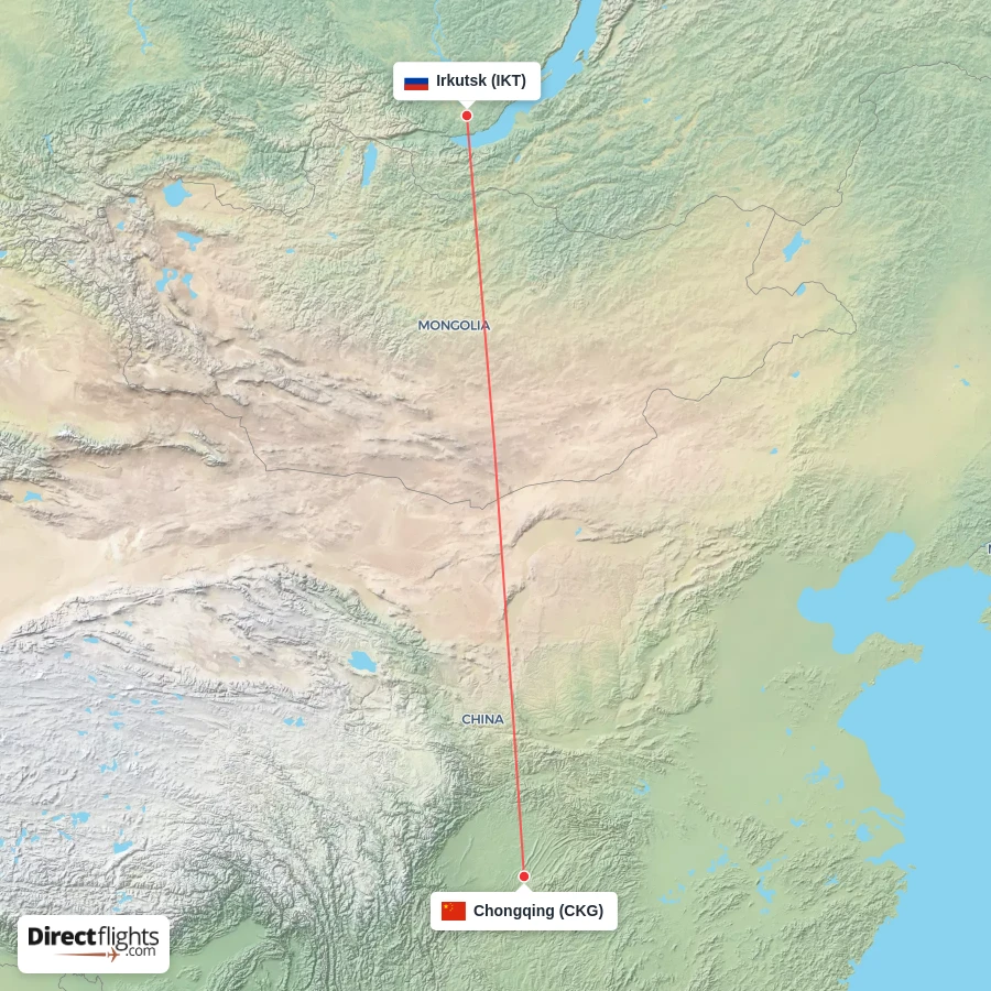 CKG - IKT route map