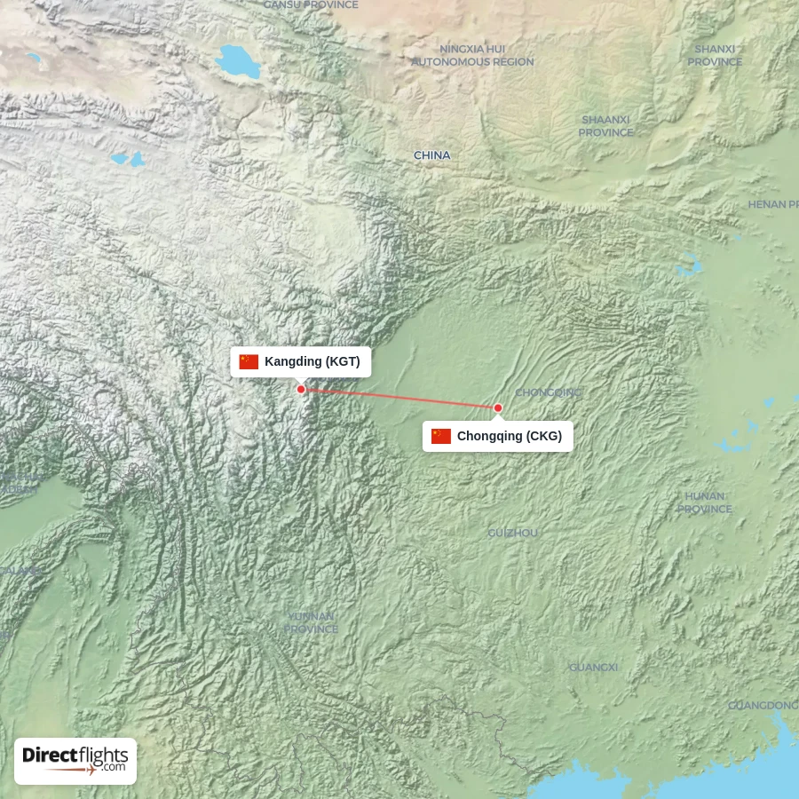 CKG - KGT route map