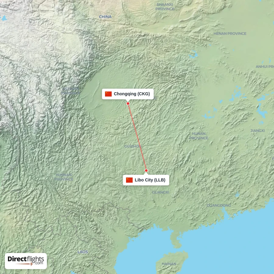 CKG - LLB route map