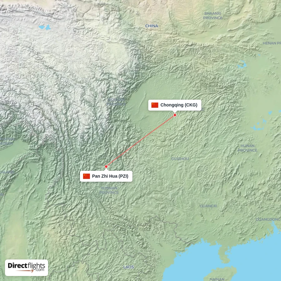 CKG - PZI route map