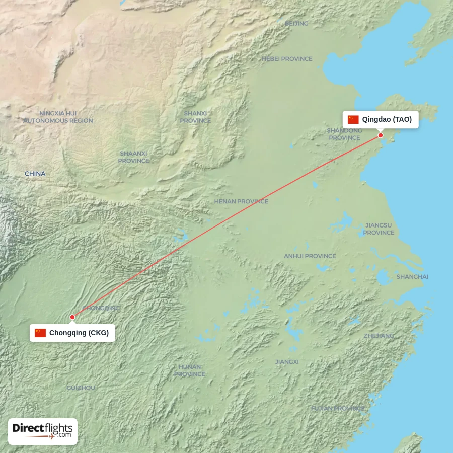 CKG - TAO route map