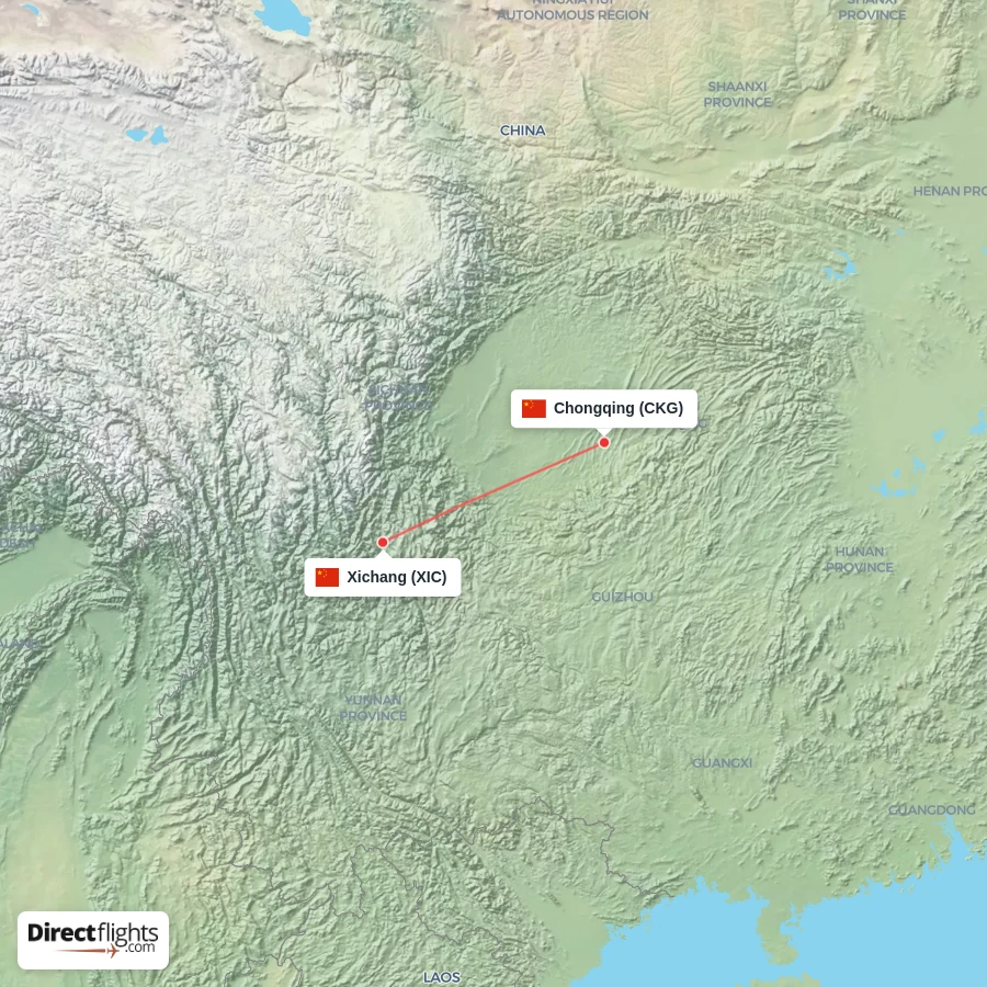 CKG - XIC route map