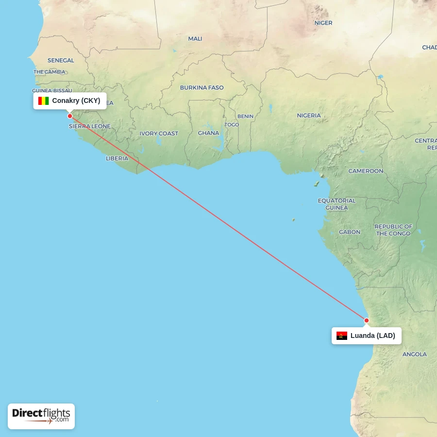 CKY - LAD route map