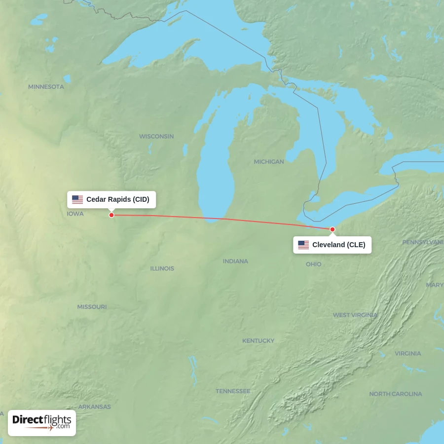 CLE - CID route map
