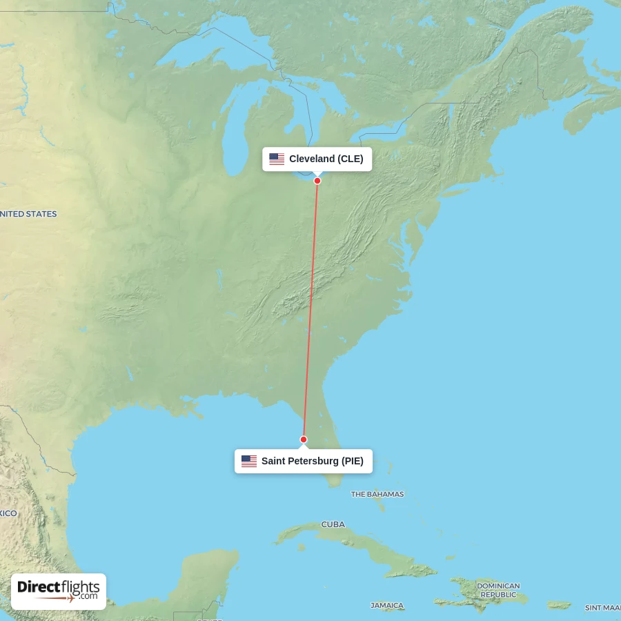 CLE - PIE route map