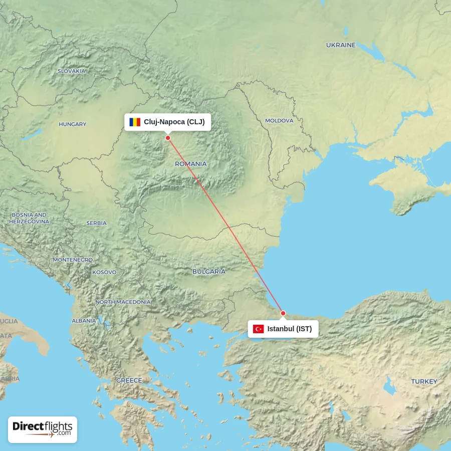 CLJ - IST route map
