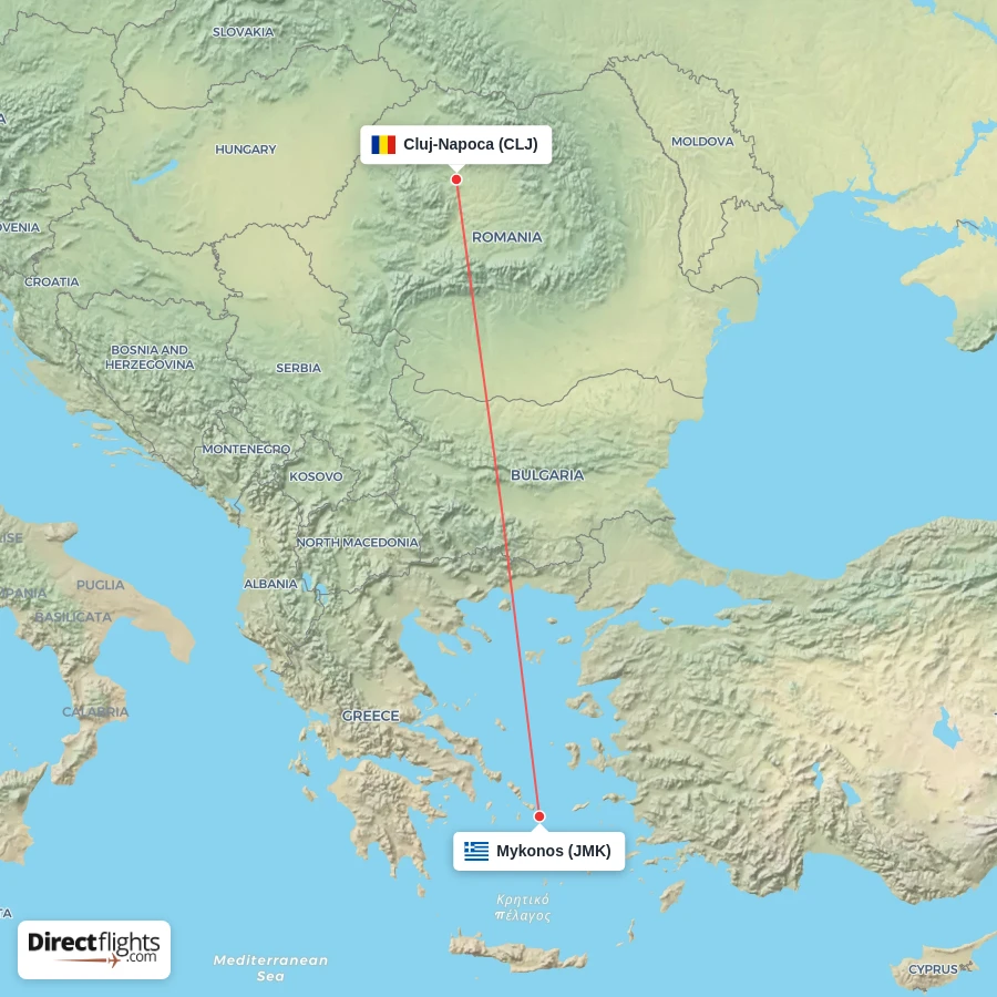 CLJ - JMK route map
