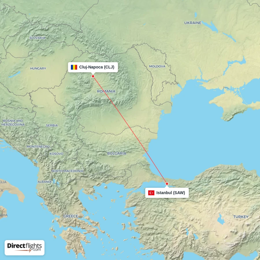 CLJ - SAW route map