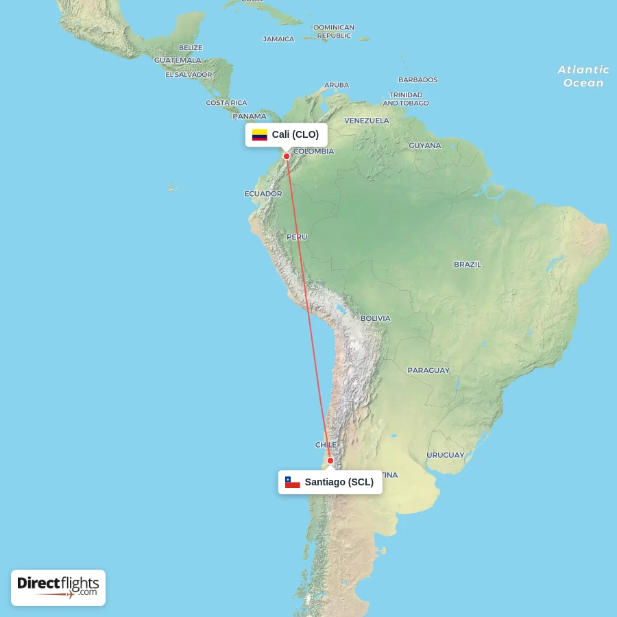 CLO - SCL route map