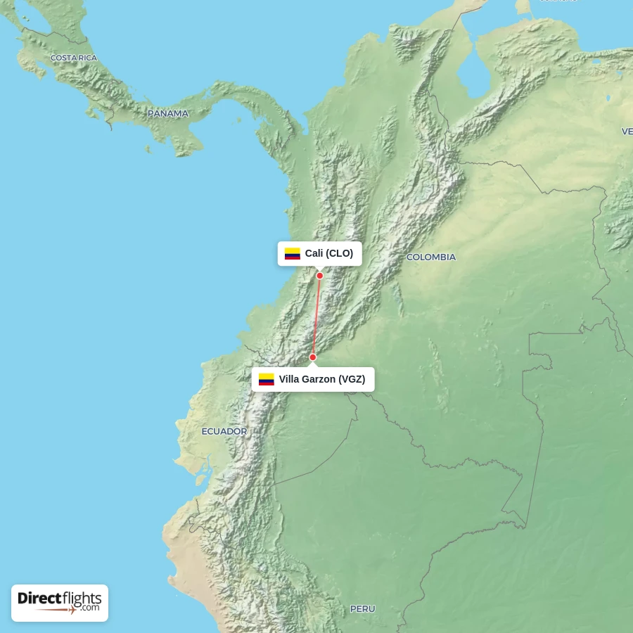 CLO - VGZ route map