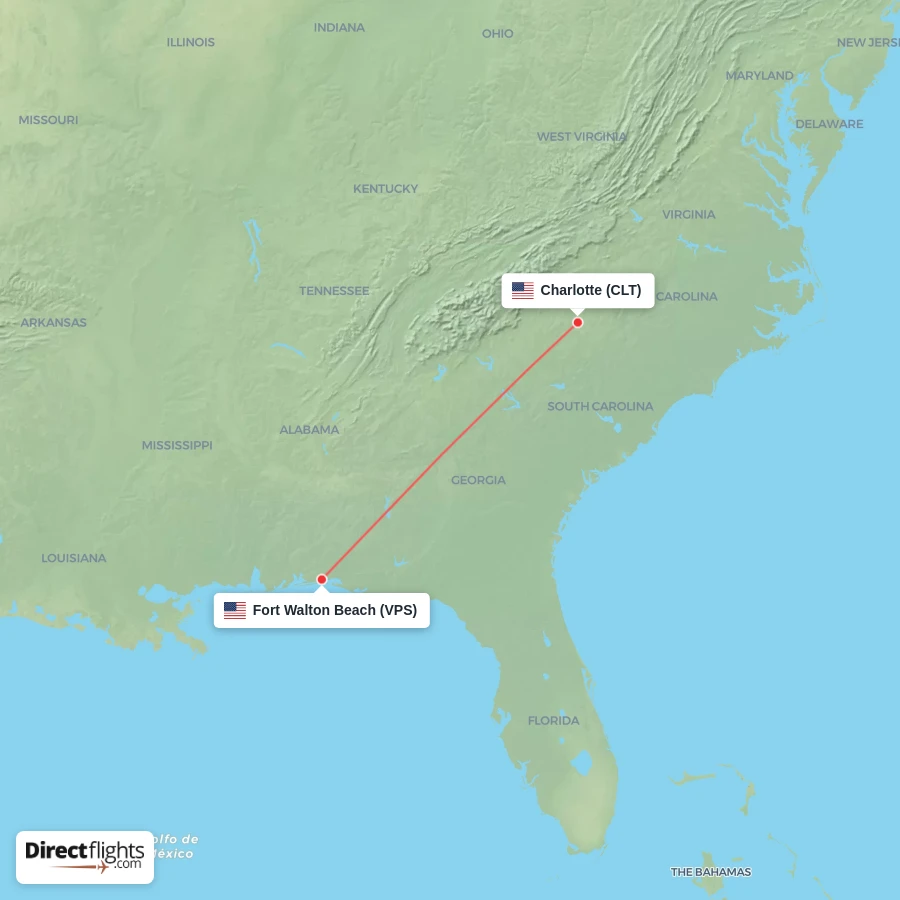 CLT - VPS route map