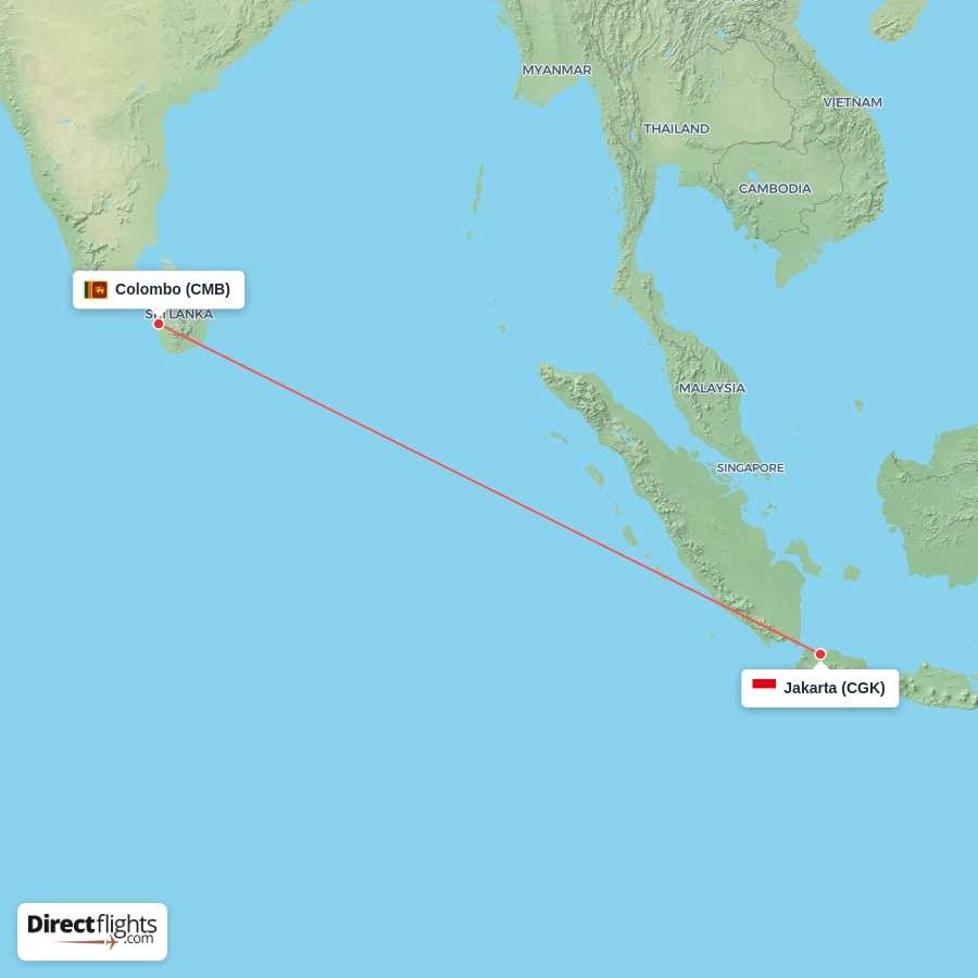 CMB - CGK route map