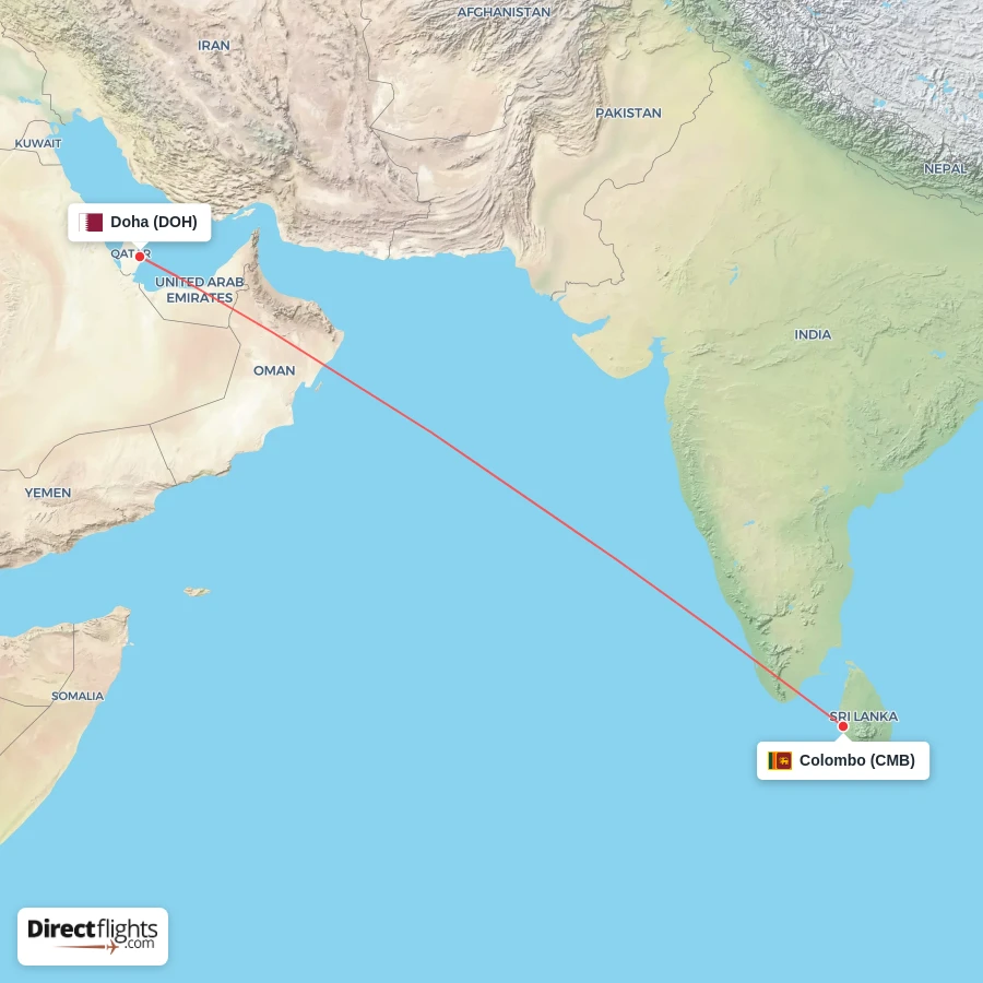 CMB - DOH route map