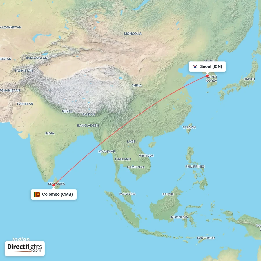 CMB - ICN route map