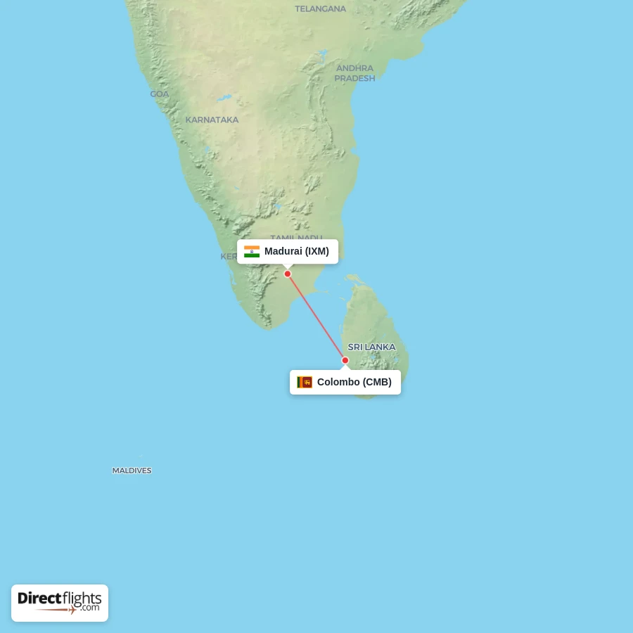 CMB - IXM route map
