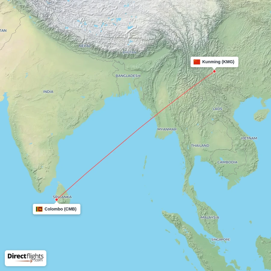 CMB - KMG route map