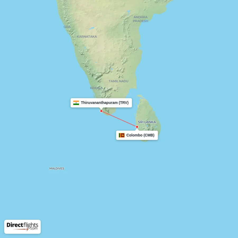 CMB - TRV route map