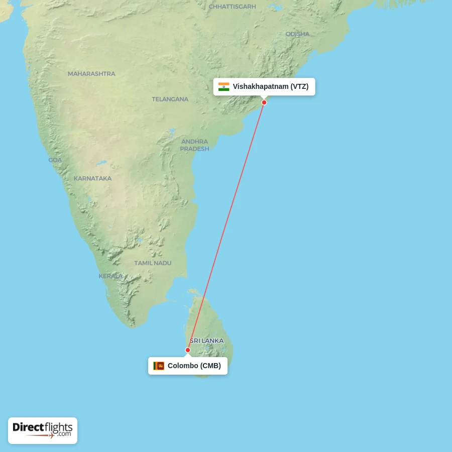 CMB - VTZ route map