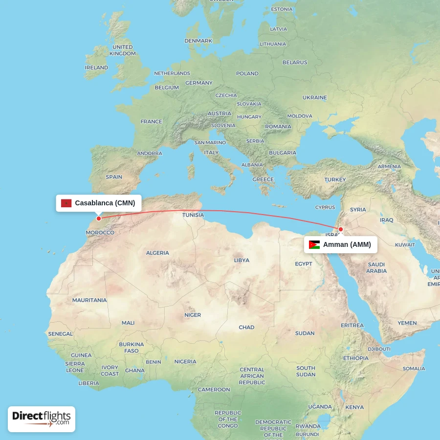 CMN - AMM route map